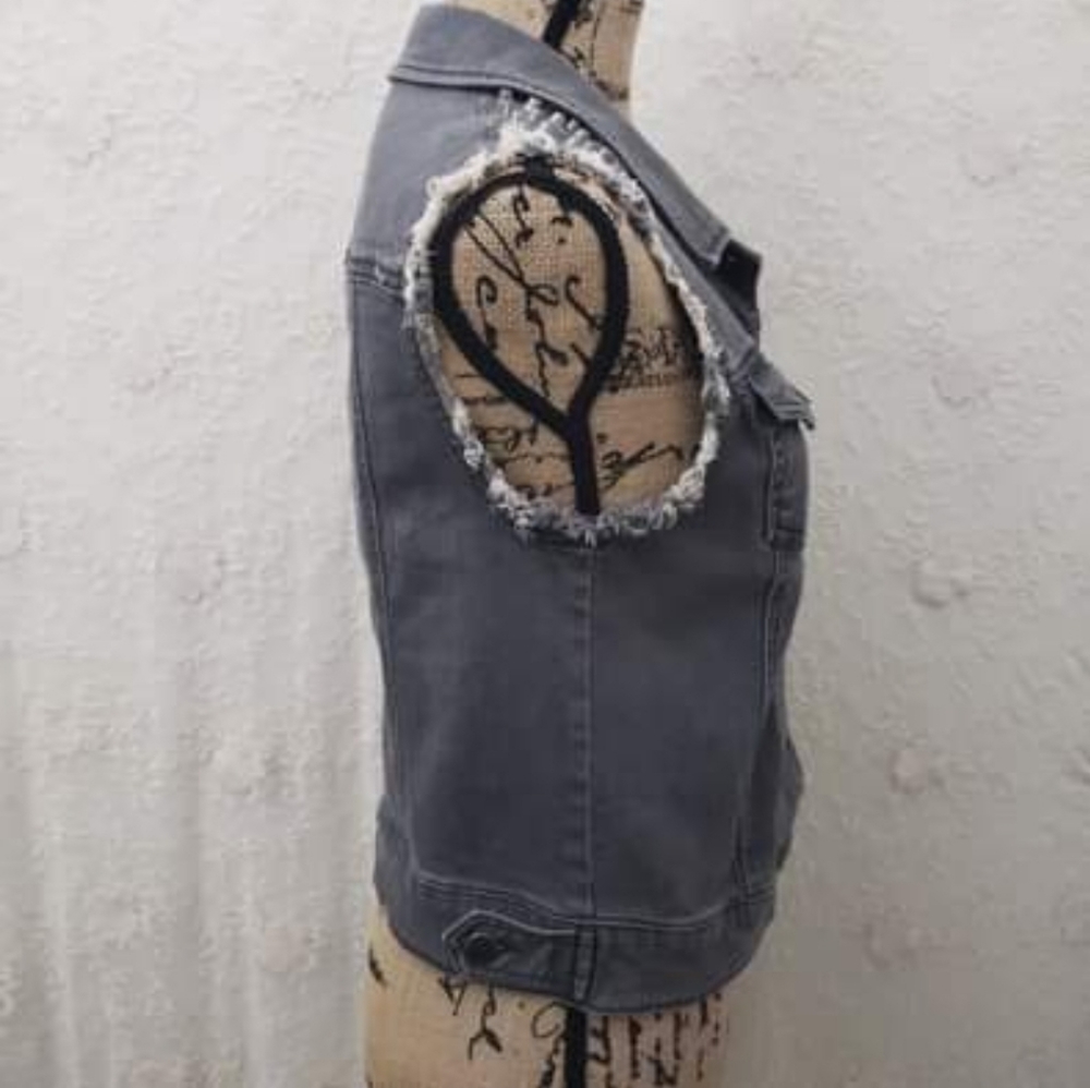 BP button down faded black studded vest - Picture 13 of 16